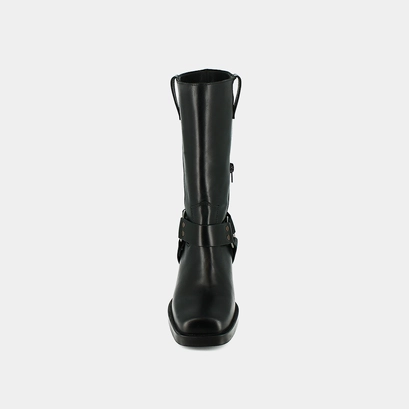 Bottes &agrave; boucles en cuir gras noir | BUFFALO | Jonak