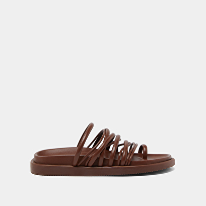 Sandales à multiples brides en cuir marron | WALKMAN | Jonak