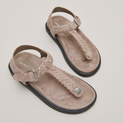 Sandales à boucles en croute taupe | WESTIN | Jonak
