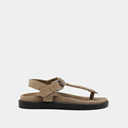 Sandales à boucles en croute taupe | WESTIN | Jonak