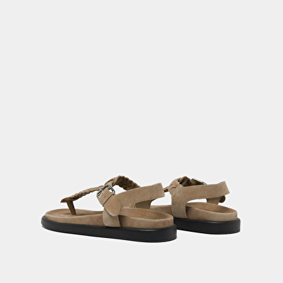 Sandales à boucles en croute taupe | WESTIN | Jonak