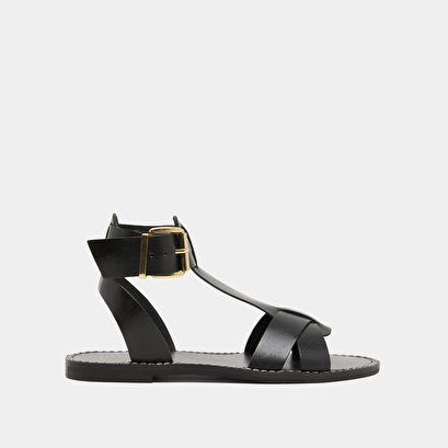 Sandales à boucles et brides en cuir noir | WHISPER | Jonak