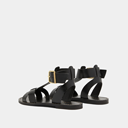 Sandales à boucles et brides en cuir noir | WHISPER | Jonak
