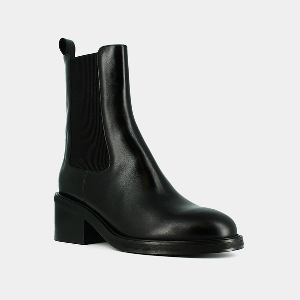 Boots à élastiques en cuir noir | DEMOISELLE | Jonak