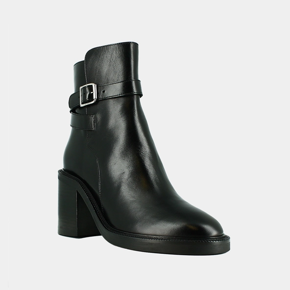 Bottines à talons hauts en cuir noir | DACTYLO | Jonak