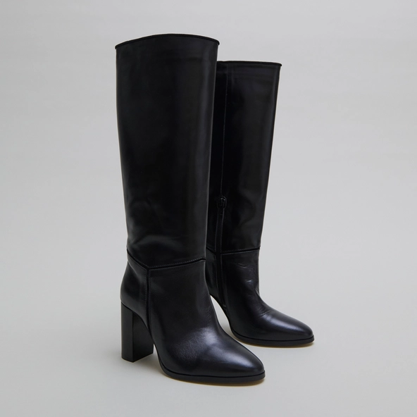 Bottes en cuir et velours noirs | VERSAILLES | Jonak
