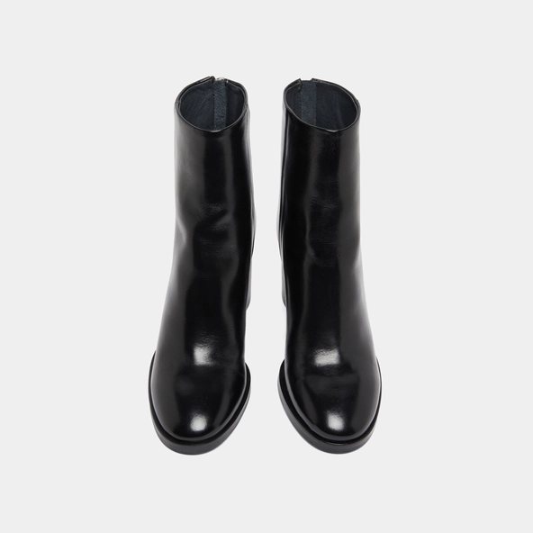 Bottines &agrave; talons en cuir noir | DEEP | Jonak