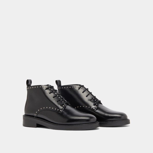 Derbies hautes en cuir noir | DUTRONC | Jonak