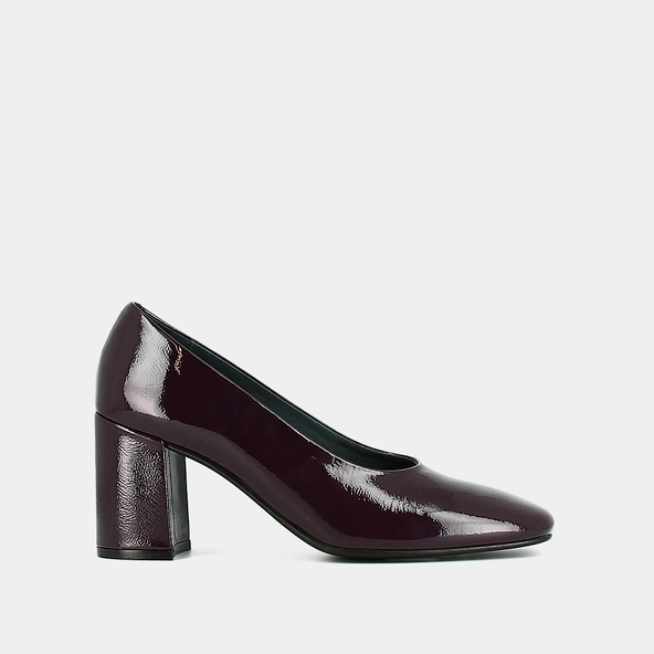 Escarpins à bouts pointus en vernis plissé noir | DELAWARE | Jonak