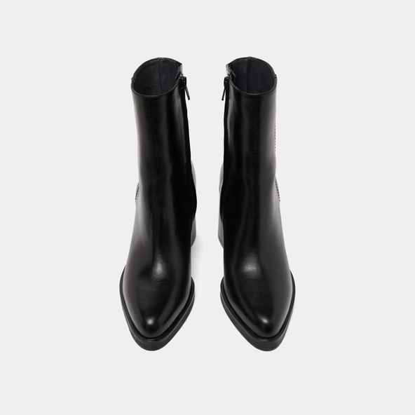 Bottines à talons en cuir noir | DOLOR | Jonak