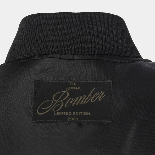 The Jonak Bomber - Jonak x Schott en nylon noir et détails en cuir | THE | Jonak