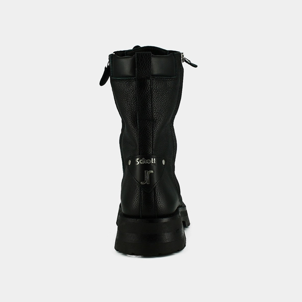 Bottines rangers à lacets, zips et bouts... en cuir grainé noir | BROADWAY | Jonak