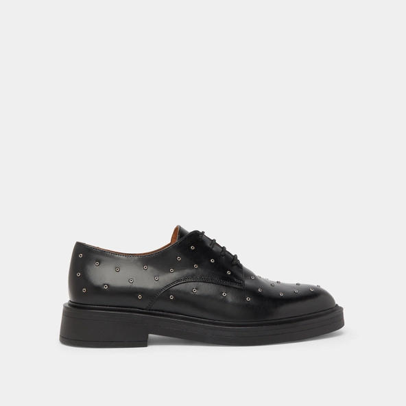 Derbies à détails argentés en cuir noir | ABEILLE | Jonak