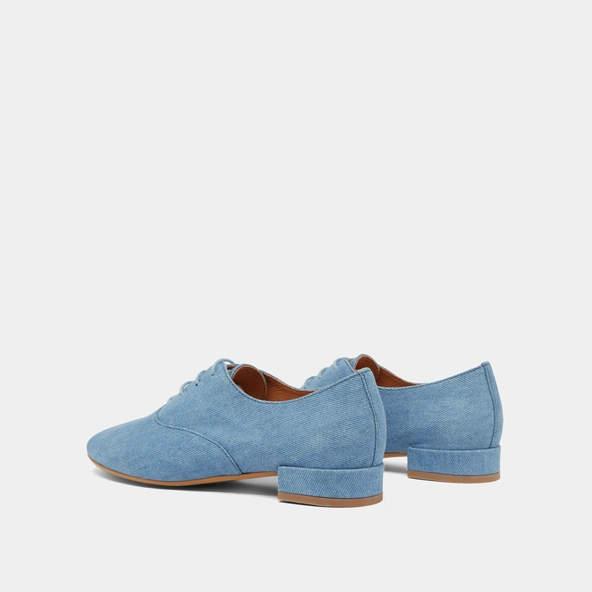 Richelieus à talons plats en jeans bleu | ADENISE | Jonak