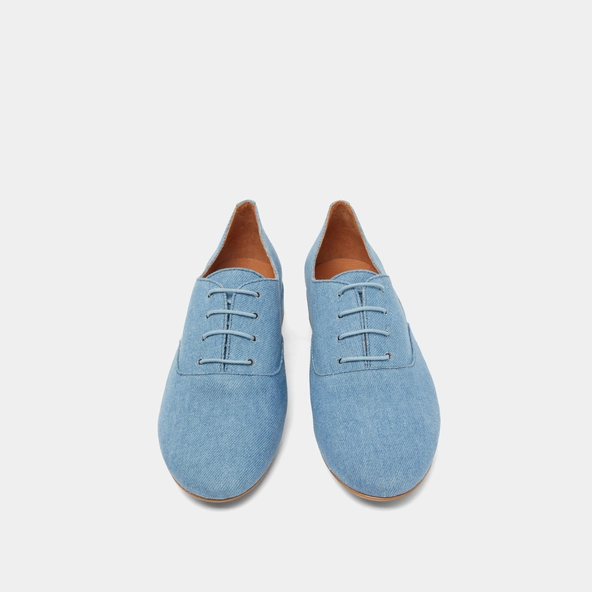Richelieus à talons plats en jeans bleu | ADENISE | Jonak