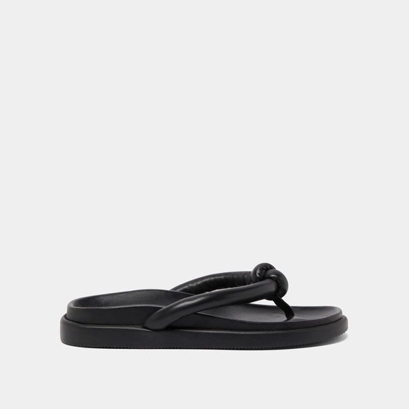 Mules &agrave; brides en cuir noir | WOODLAND | Jonak