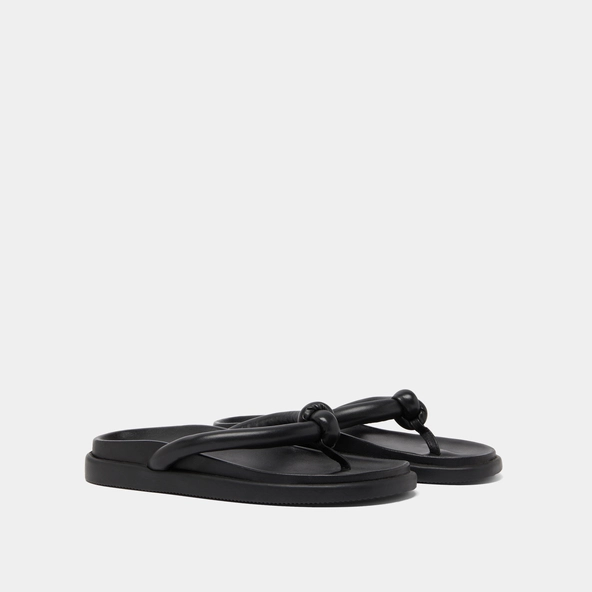 Mules &agrave; brides en cuir noir | WOODLAND | Jonak