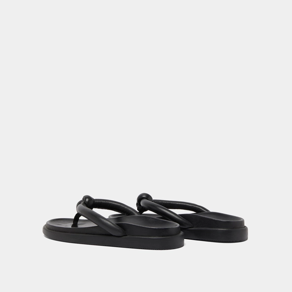 Mules &agrave; brides en cuir noir | WOODLAND | Jonak