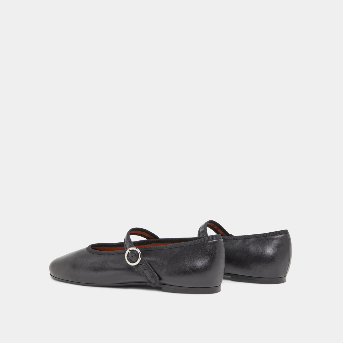 Ballerines à brides et boucles ajustantes en cuir noir | DEESSE | Jonak