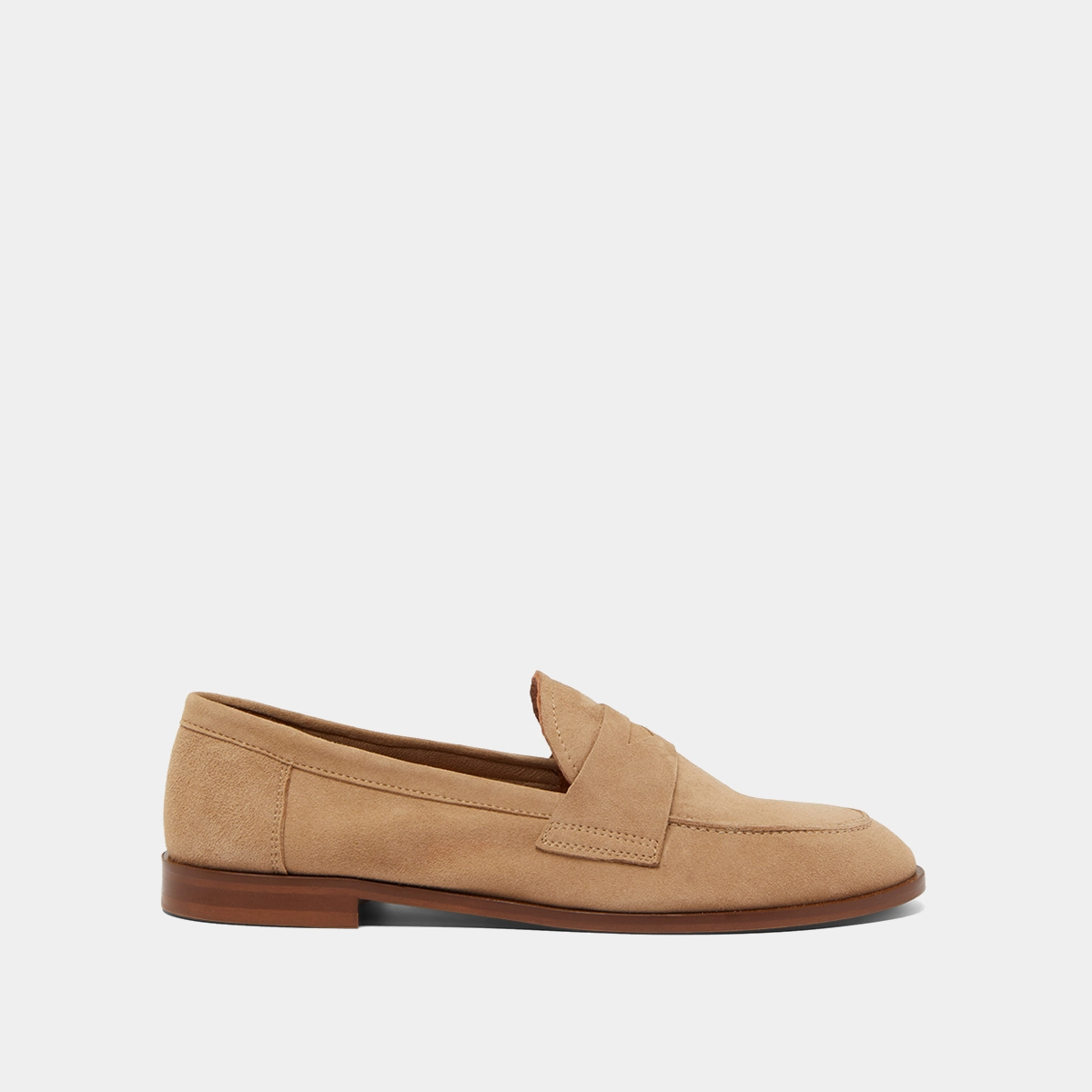 Mocassins à bouts ronds en velours camel | THELMA | Jonak