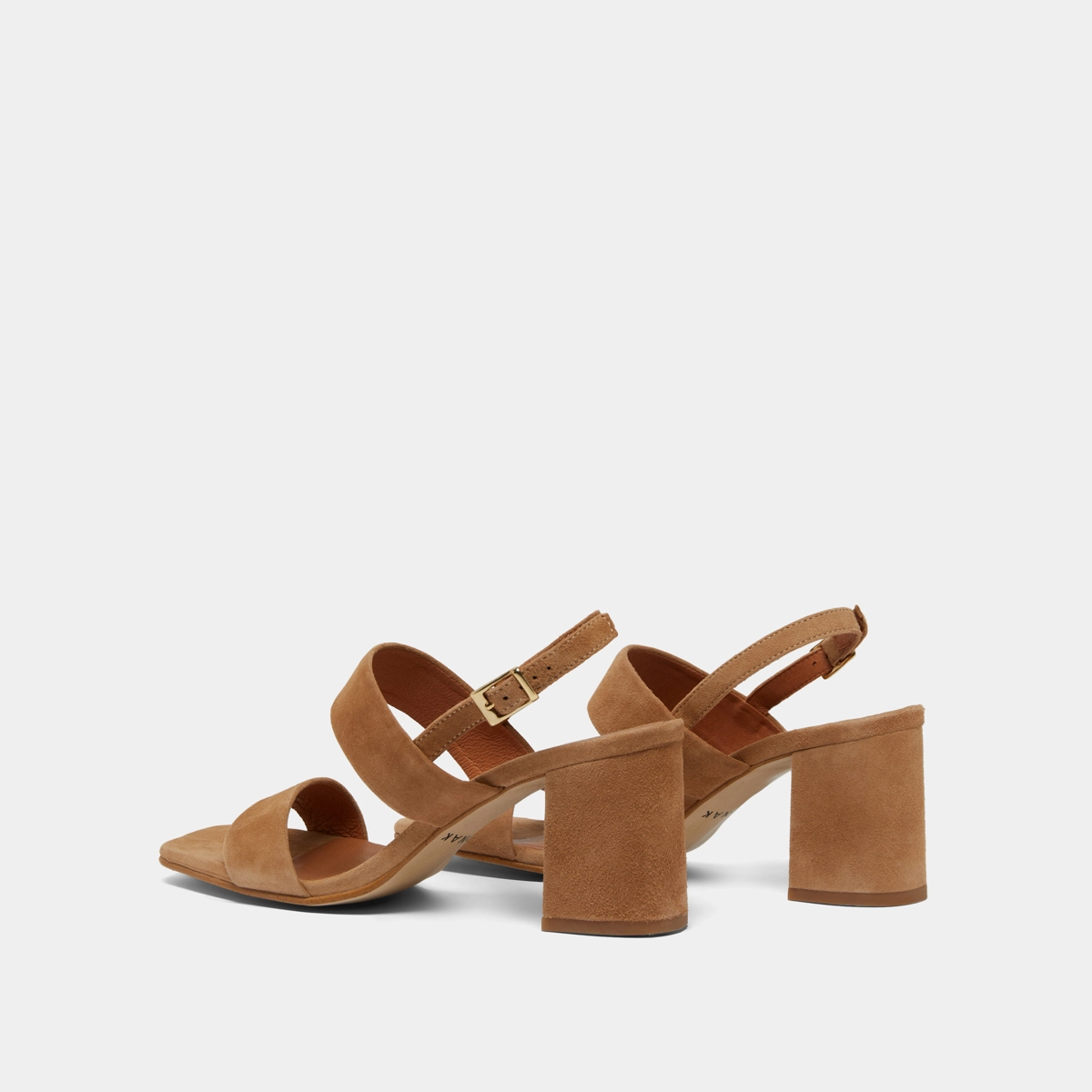 Sandales &agrave; talons en velours camel | VICO | Jonak