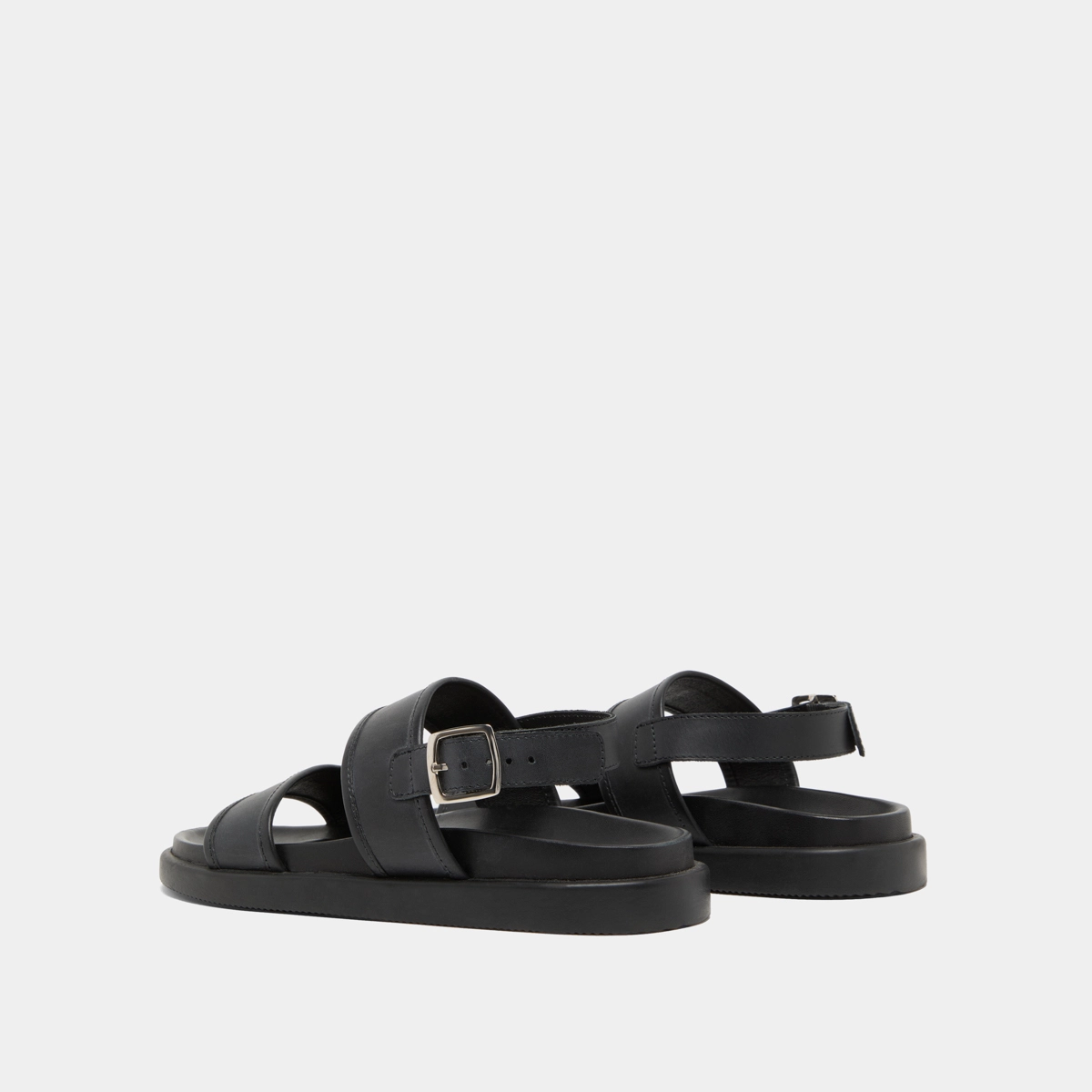 Sandales à doubles lanières en cuir noir | WICHITA | Jonak