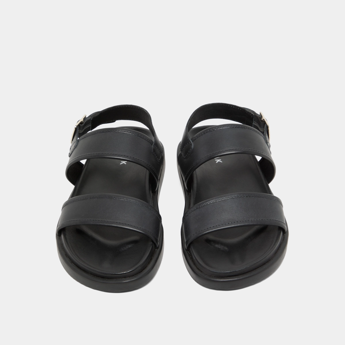 Sandales à doubles lanières en cuir noir | WICHITA | Jonak