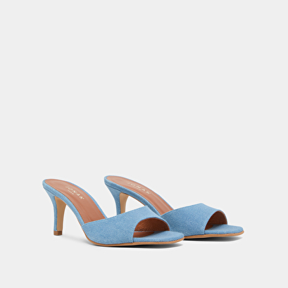 Mules à talons en jeans bleu | VERTIGO | Jonak