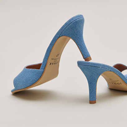 Mules à talons en jeans bleu | VERTIGO | Jonak