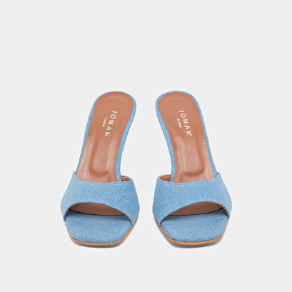 Mules à talons en jeans bleu | VERTIGO | Jonak
