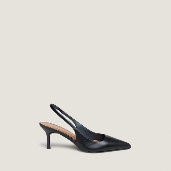 Escarpins à bouts pointus en cuir noir | DIAMANTINE | Jonak