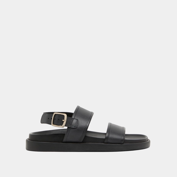 Sandales à doubles lanières en cuir noir | WICHITA | Jonak