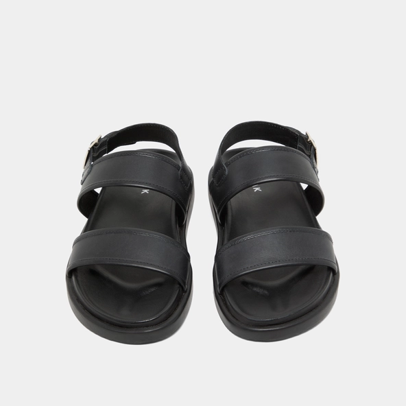 Sandales à doubles lanières en cuir noir | WICHITA | Jonak