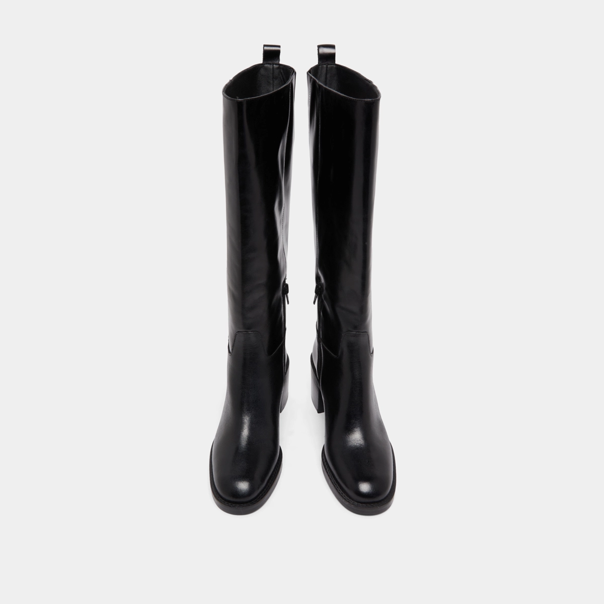 Bottes hautes en cuir noir taille mollet M | BONNIE | Jonak