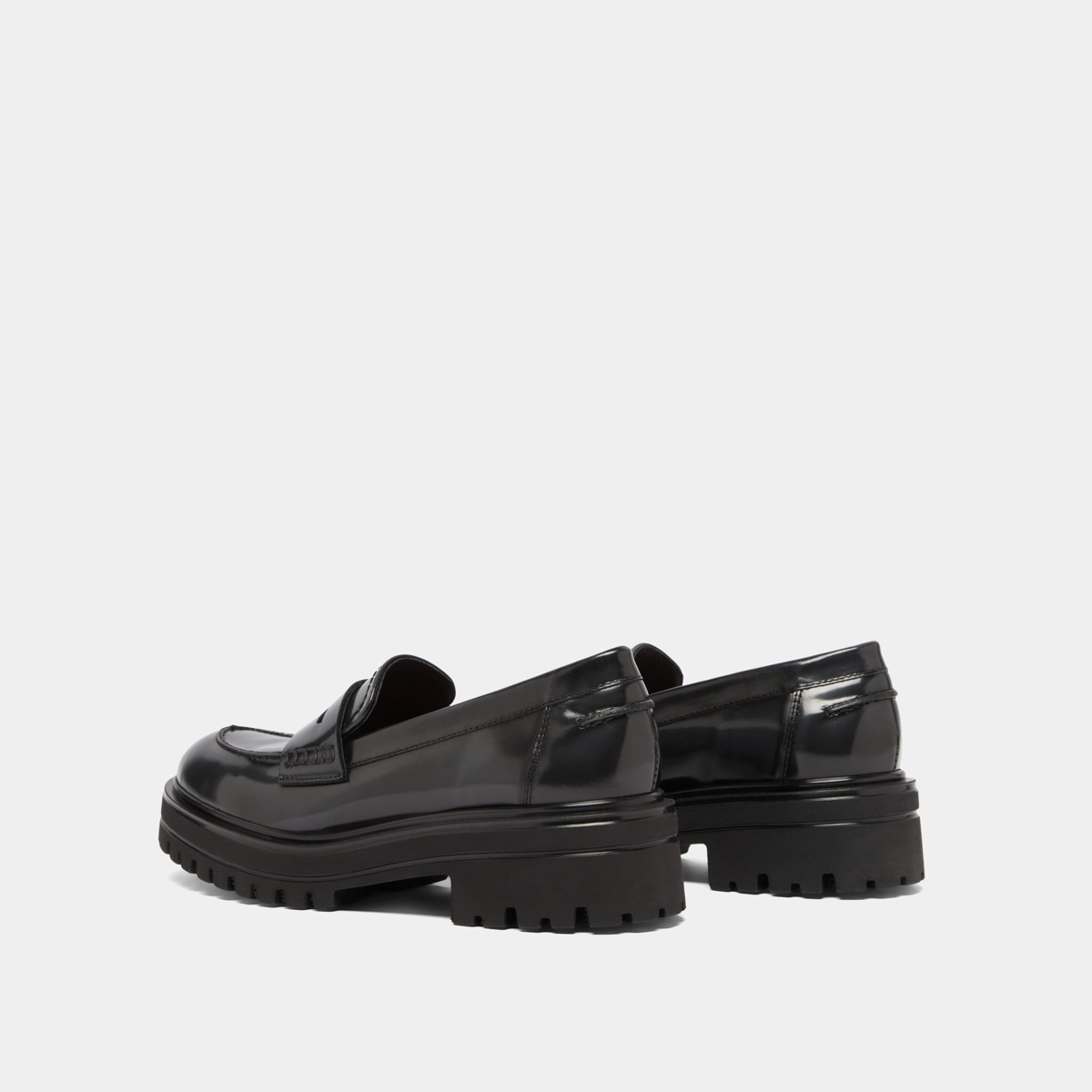 Mocassins à semelles crantées en cuir patiné gris | ALFI | Jonak