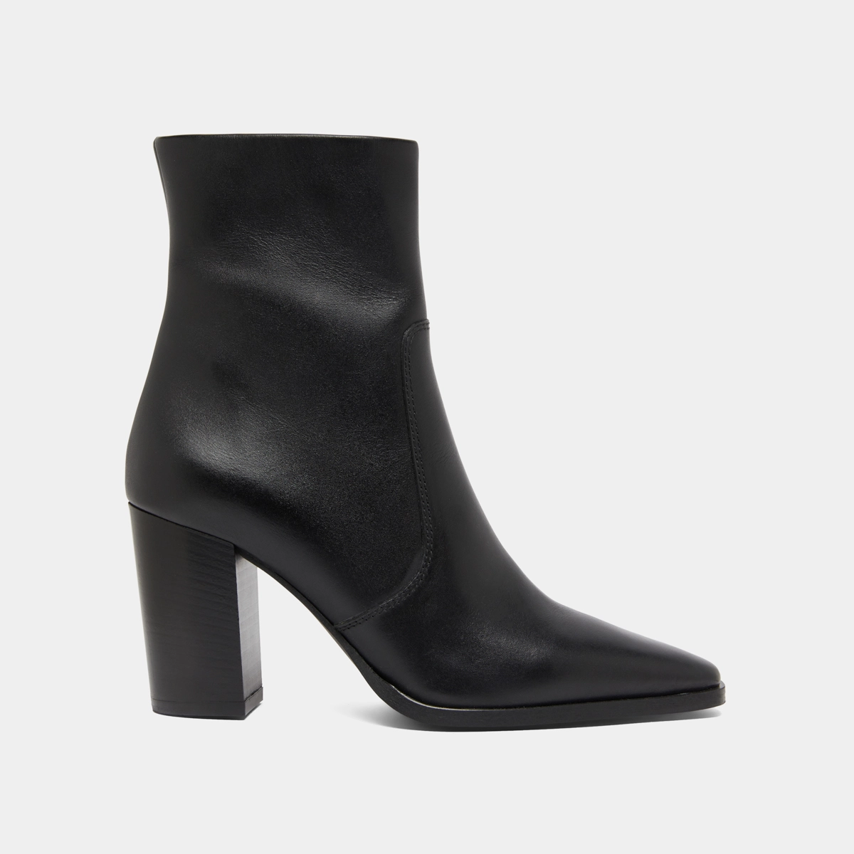Bottines à bouts pointus en cuir noir | PAM | Jonak