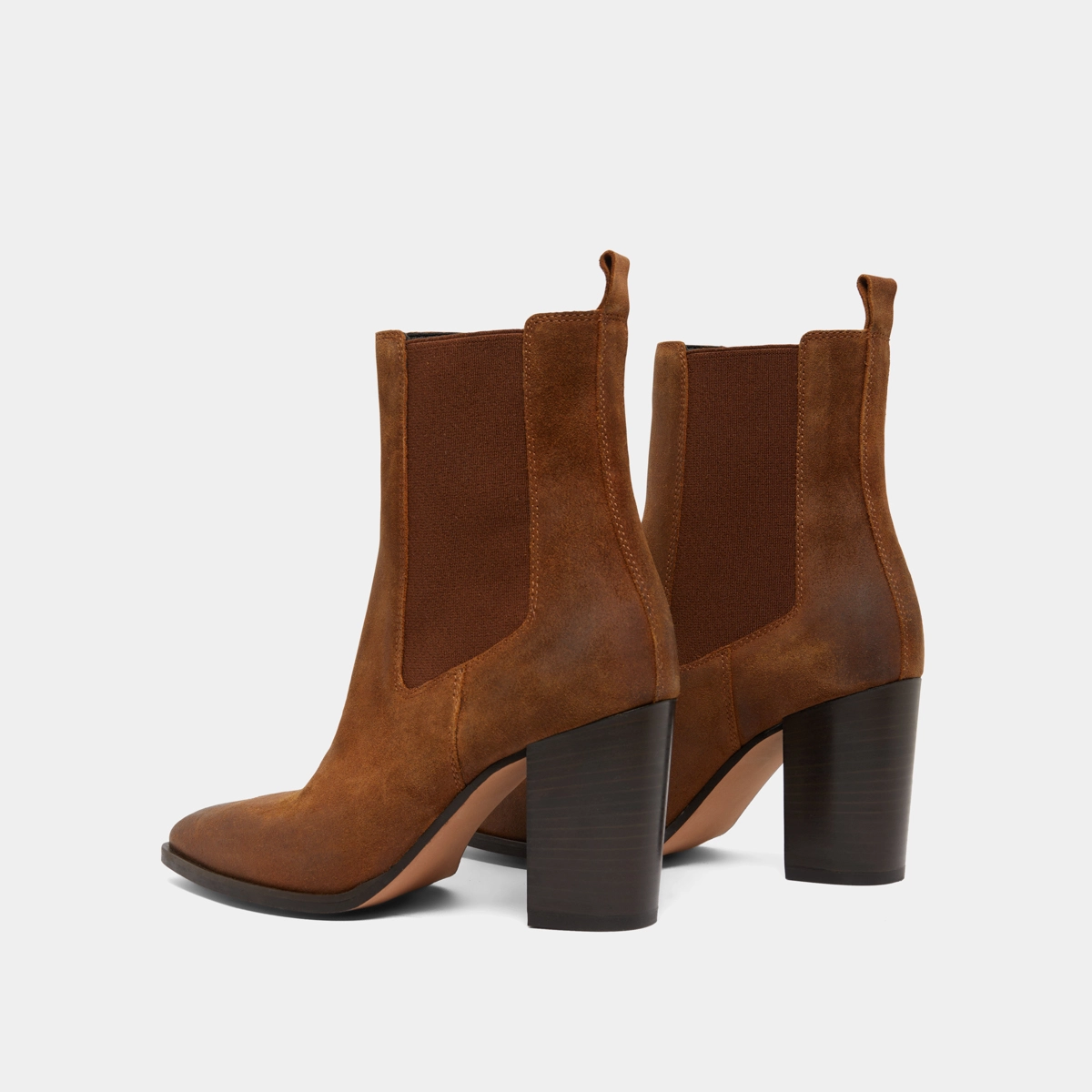 Bottines à talons et élastiques en croute huilée cognac | PEPITA | Jonak