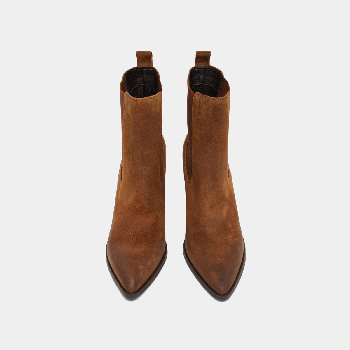 Bottines à talons et élastiques en croute huilée cognac | PEPITA | Jonak