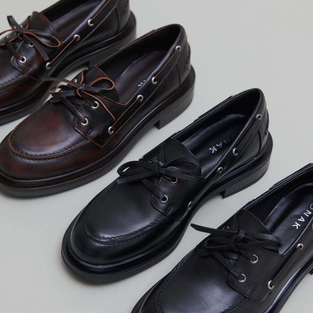 Derbies à lacets épais en cuir noir | PAOLO | Jonak