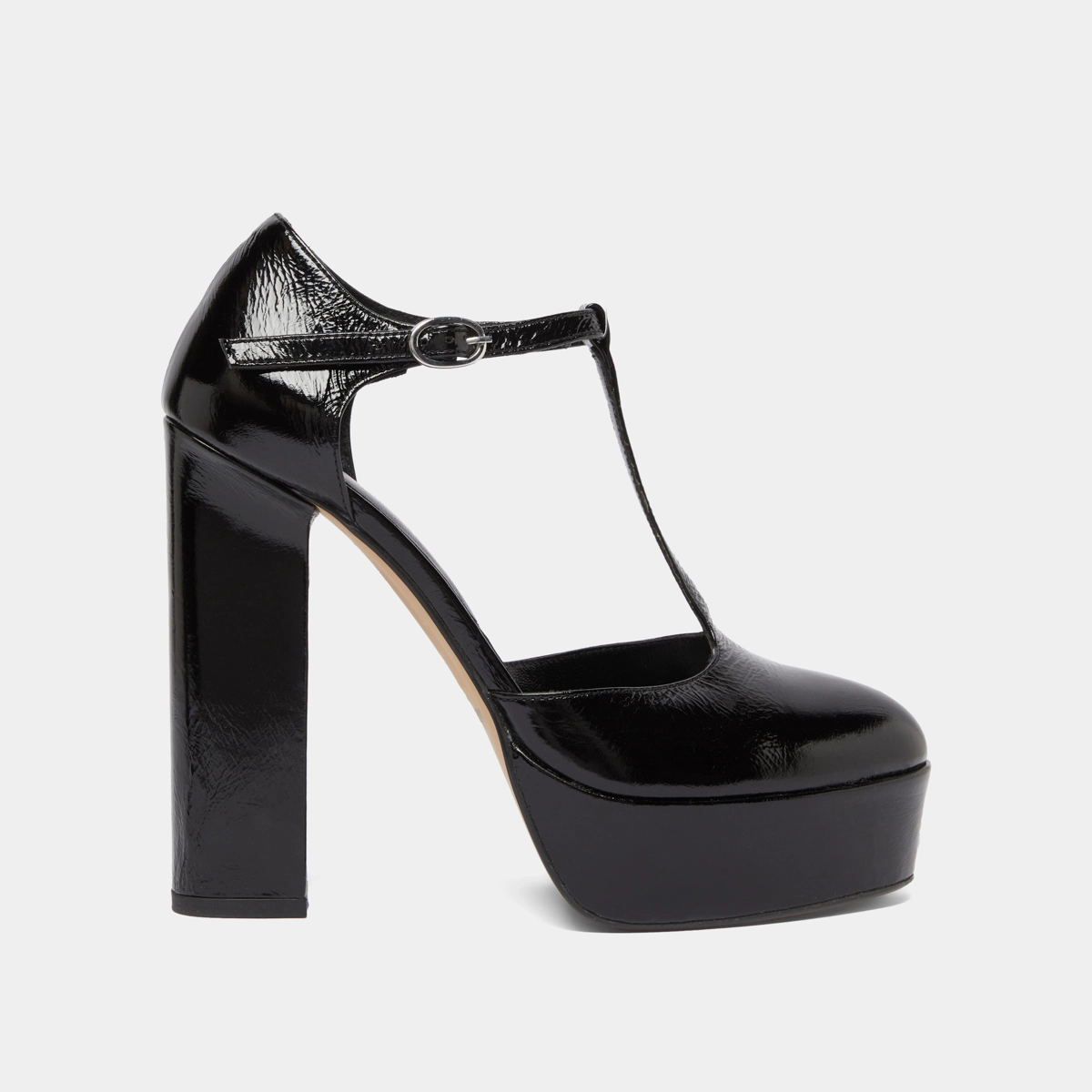 Salom&eacute;s &agrave; talons hauts en cuir brillant noir | VANCO | Jonak