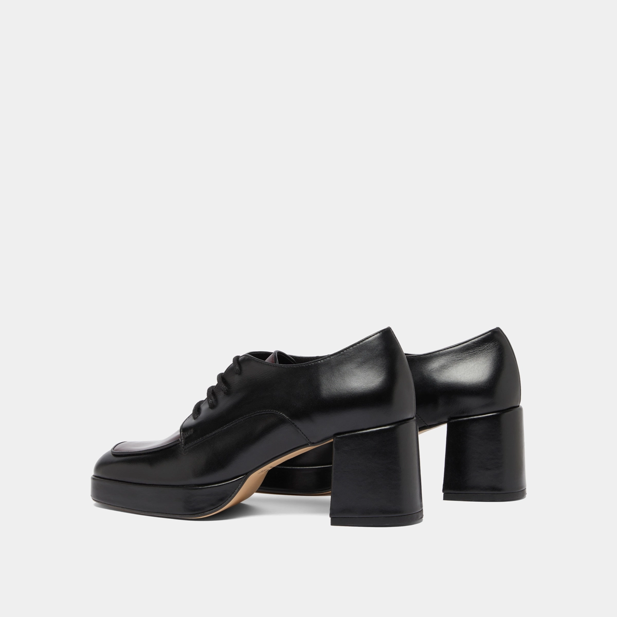 Derbies à talons en cuir noir et bordeaux | VIVALDI | Jonak