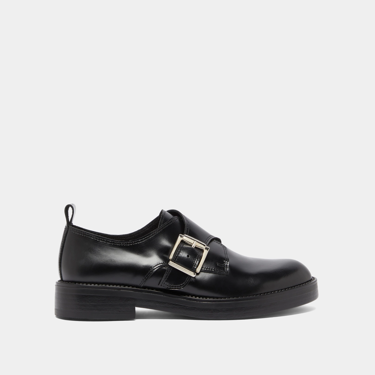Derbies à boucles ajustables en cuir glacé noir | ARCHIBALD | Jonak