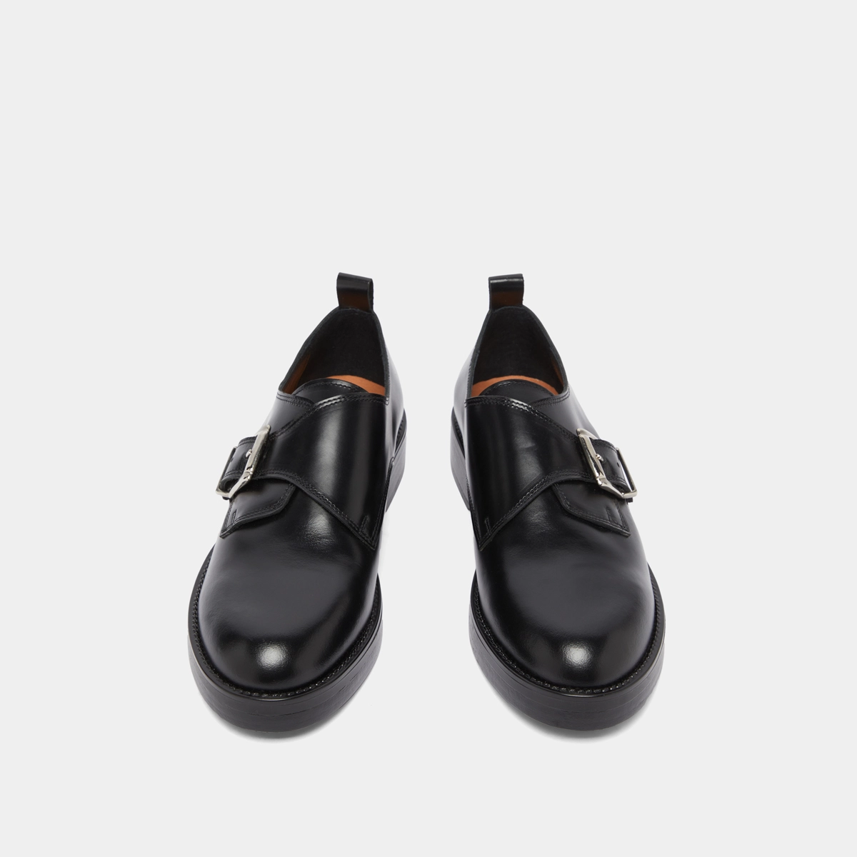 Derbies à boucles ajustables en cuir glacé noir | ARCHIBALD | Jonak