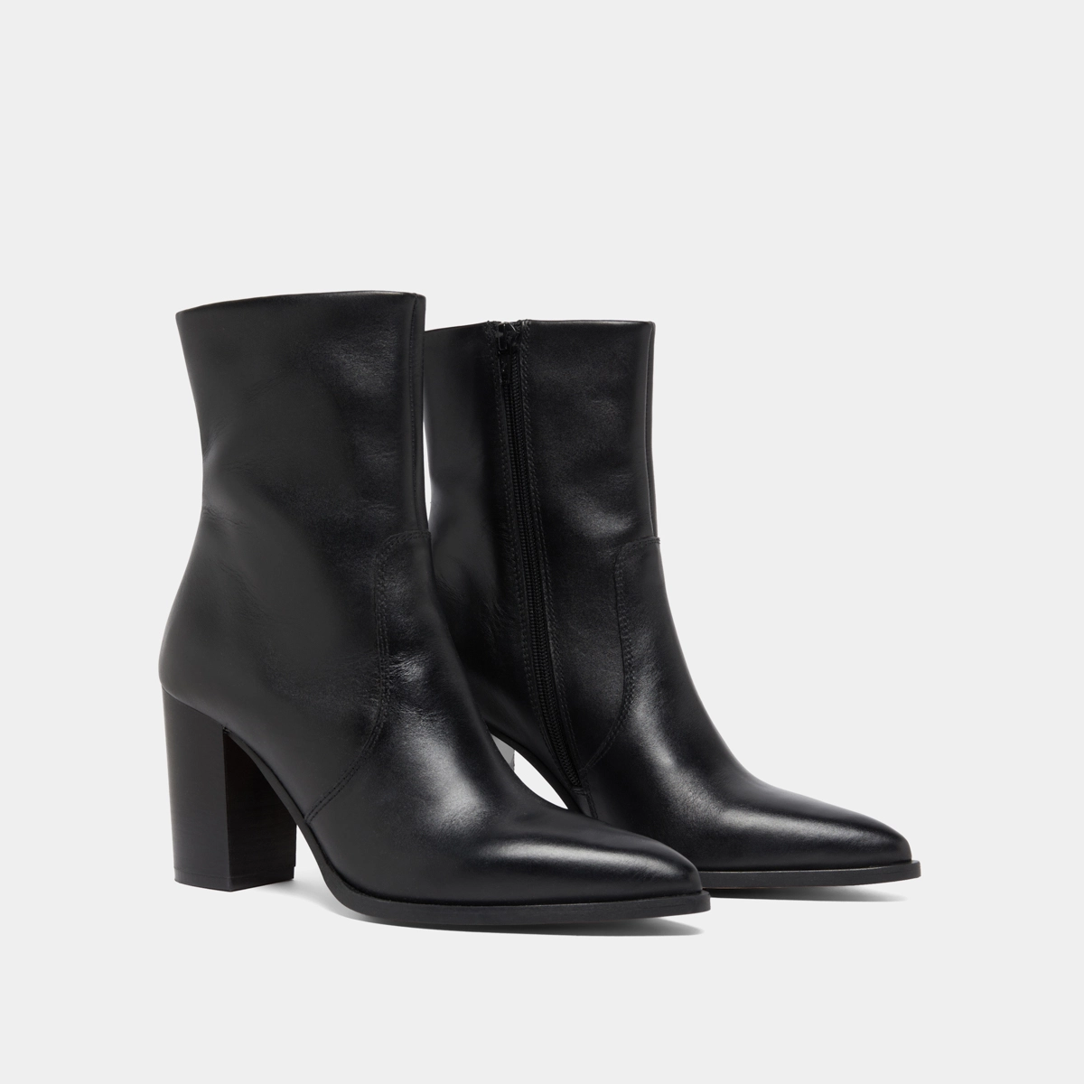 Bottines à talons en cuir noir | PERLE | Jonak