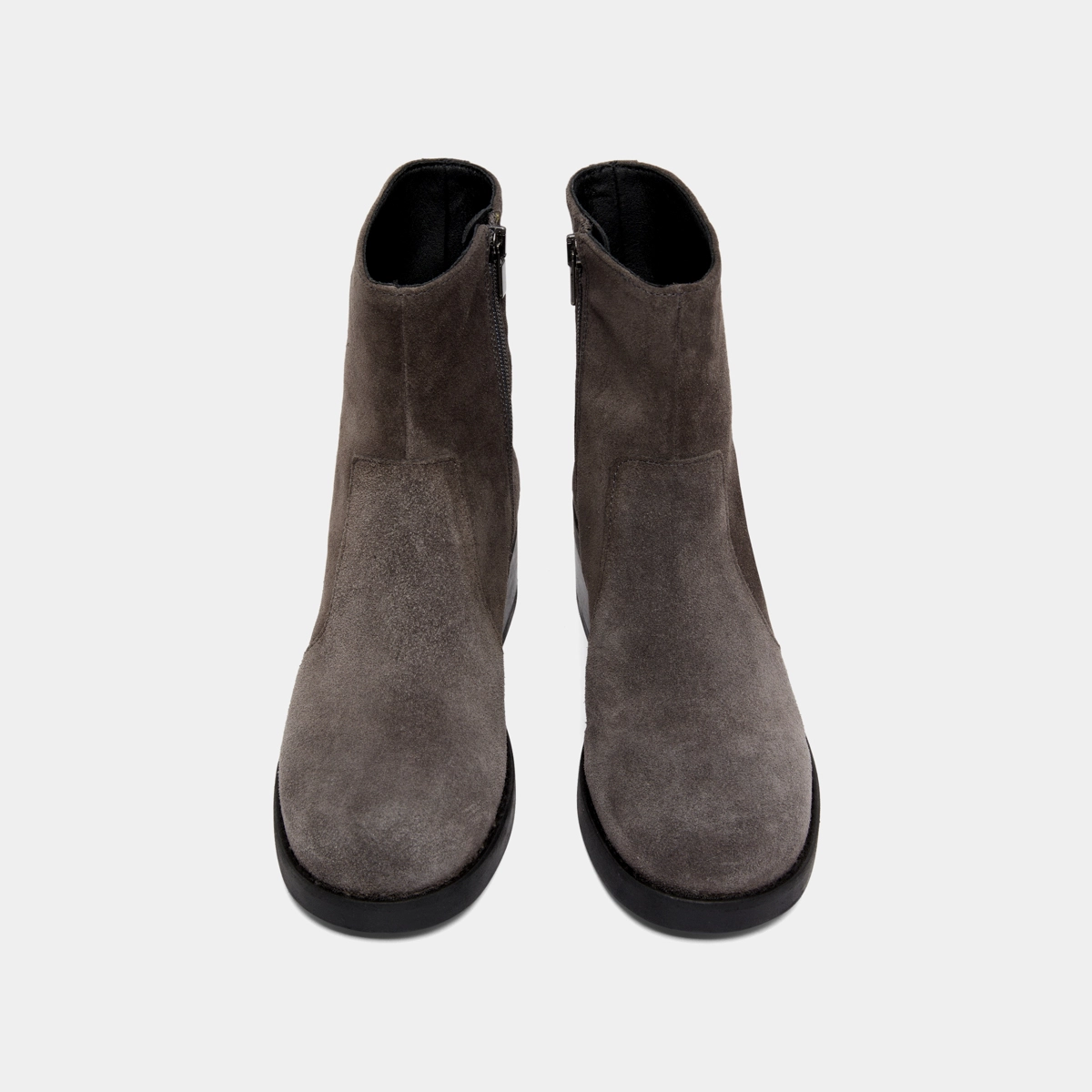 Boots à talons droits en croute grise | BUENA | Jonak
