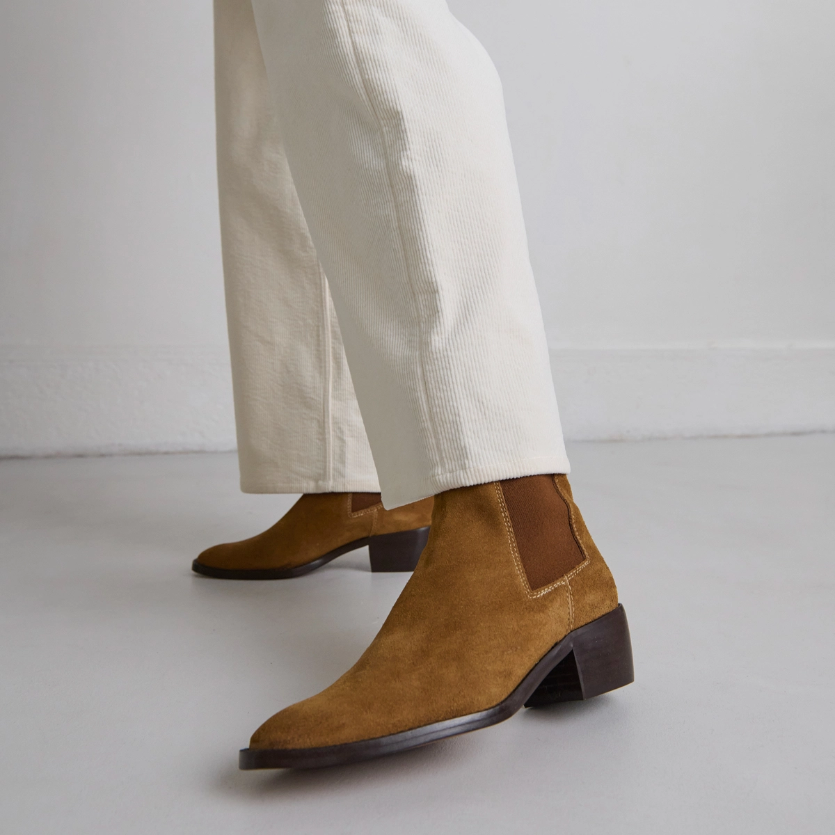 Boots à élastiques en croute cognac | MAEVA | Jonak