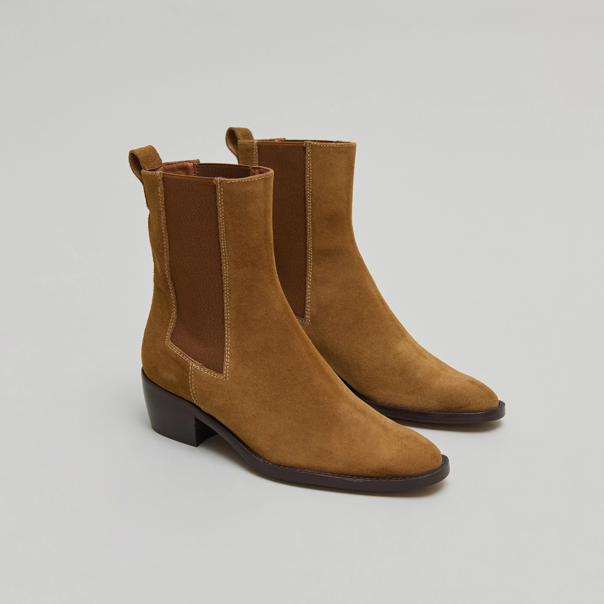 Boots à élastiques en croute cognac | MAEVA | Jonak
