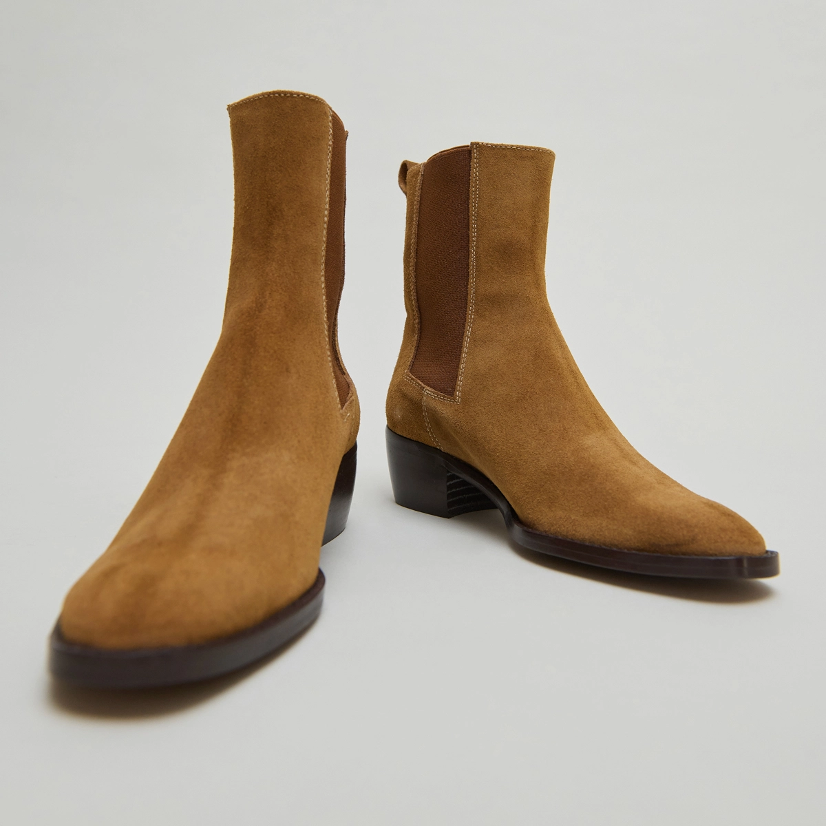 Boots à élastiques en croute cognac | MAEVA | Jonak