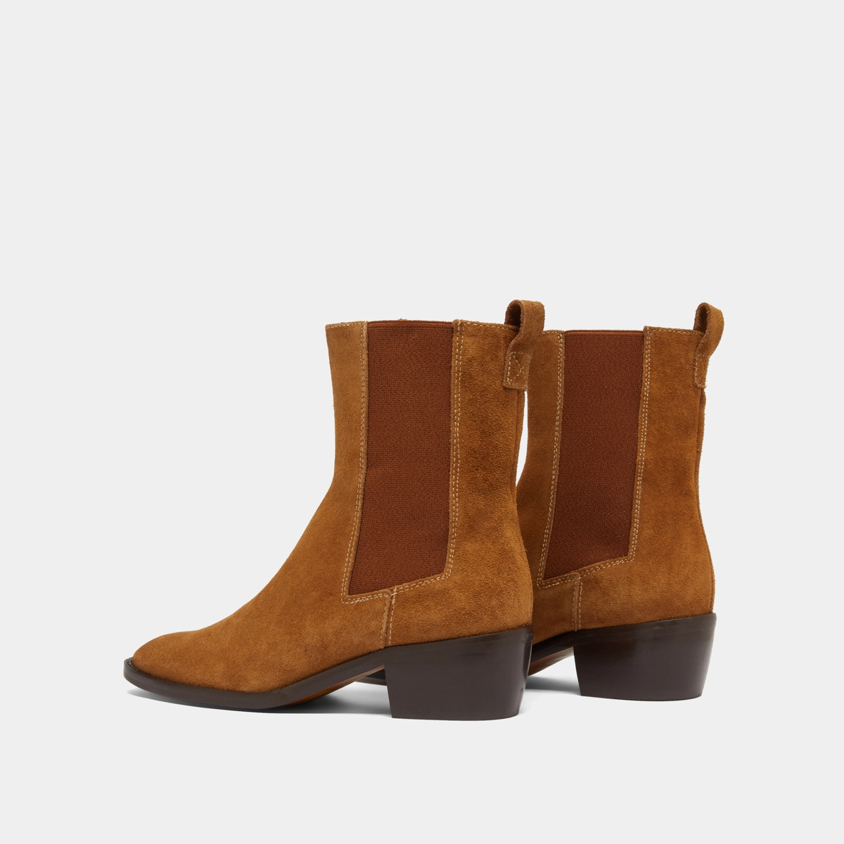 Boots à élastiques en croute cognac | MAEVA | Jonak