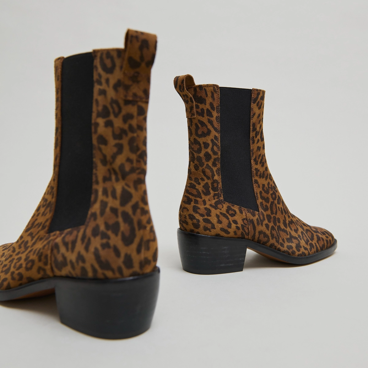 Boots à élastiques en croute léopard | MAEVA | Jonak